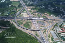 The Long Thanh interchange, connecting the Bien Hoa–Vung Tau Expressway and the Ho Chi Minh City–Long Thanh–Dau Giay Expressway. (Photo: VNA)