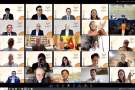 The launch of the new version of the Association of Vietnamese Professionals and Students in the US (VPS 2.0) is held virtually. (Photo published by VNA)