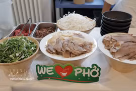 After covering more than 4,000 km across Europe, the Pho Cultural Roadshow Europe 2026 makes its final stop at Viet Pho Restaurant in Berlin. (Photo: VNA)