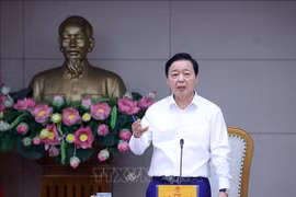 Deputy Prime Minister Tran Hong Ha chairs a meeting of the National Steering Committee for Illegal, Unreported and Unregulated (IUU) Fishing Prevention and Control in Hanoi on August 1, 2025. (Photo: VNA)