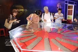 Experts from the Vietnam UNESCO Global Geoparks Network conduct a site survey at the Sound Exhibition House in Bac Gia Nghia ward, Lam Dong province. (Photo: VNA)