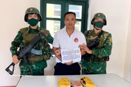 Luong Van Thoi (born in 1997), a resident of Tan Tien village in Chieu Luu commune, Nghe An province, at the investigation agency's office. (Photo: VNA)