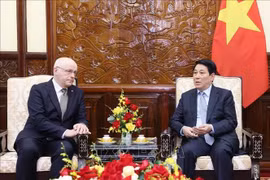 State President Luong Cuong holds a reception for Finnish Ambassador to Vietnam Keijo Norvanto, August 15, 2025. (Photo: VNA)