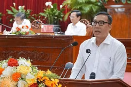 Tran Phu Loc Thanh, Director of the municipal Department of Agriculture and Environment speaks at the event. (Photo: VNA)