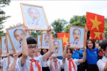 Youths perform the dance “Viet Nam Oi” at the central-level flag-raising ceremony themed “I Love My Fatherland.” (Photo: VNA)