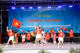A performance at the "Vietnam Cultural Days" in Leipzig city (Photo: VNA)