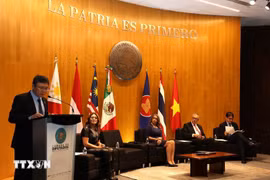 Vietnamese Ambassador to Mexico and ACMC Chair Nguyen Van Hai speaks at the event. (Photo: VNA)
