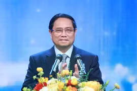 Prime Minister Pham Minh Chinh addresses the ceremony. (Photo: VNA)