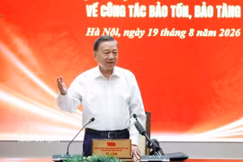 Party General Secretary and President To Lam speaks at the event. (Photo: VNA) 