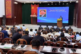 At the Vietnam – Cambodia - Laos border trade connectivity conference (Photo: VNA)