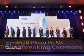 At the ground-breaking ceremony (Photo: VNA)