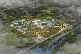 A graphic image of the Me Linh Park and Sports Complex (Photo: nhandan.vn)