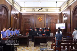 Defendants listen to the verdicts at the central courtroom of the People’s Court of Ho Chi Minh City on Setember 3, 2026. (Photo: VNA)