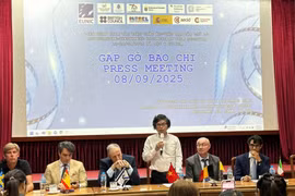 A September 8 press meeting on the 15th European-Vietnamese Documentary Film Festival (Photo: VNA)