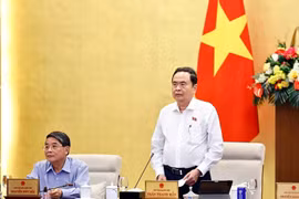 NA Chairman Tran Thanh Man speaks at the meeting. (Photo: VNA)