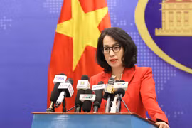 Spokesperson of the Ministry of Foreign Affairs Pham Thu Hang answers reporters' questions (Photo: VNA)