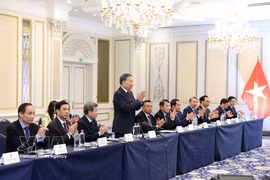 General Secretary of the Communist Party of Vietnam Central Committee and President To Lam meets with Vietnamese experts and intellectuals in Belgium and Luxembourg (Photo: VNA)