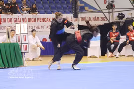 Athletes compete at the tournament (Photo: VNA)