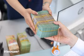 Banks strive to lower interest rates to support growth. (Photo: VietnamPlus)