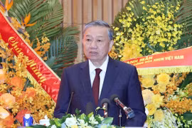 Party General Secretary To Lam speaks at the ceremony. (Photo: VNA)
