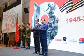 Deputy PM Tran Hong Ha at the celebration of Russia's 80th anniversary of Great Patriotic War triumph in Hanoi. (Photo: baochinhphu.vn)