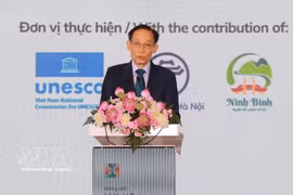 Minister of Foreign Affairs Le Hoai Trung speaks at the Asia-Pacific Dialogue on Heritage and Authenticity opened in Hanoi on September 28, 2026. (Photo: VNA)