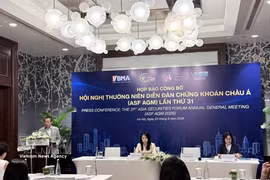 The September 23 press briefing to introduce the 31st Asia Securities Forum Annual General Meeting (ASF AGM 31) (Photo: VNA)