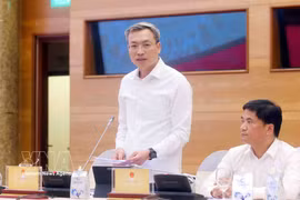 Maj. Gen Nguyen Quoc Toan, spokesman of the Ministry of Public Security and Chief of its Office, speaks to reporters. (Photo: VNA)