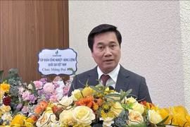 Nguyen Tuong Van, President of the Vietnam – Algeria Friendship Association for the 2025–2030 term, speaks at the congress. (Photo: VNA)