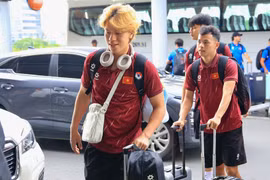 Vietnam’s U23 national football team arrives in Jakarta (Photo: VFF)
