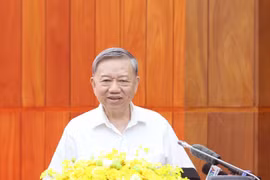 Party General Secretary To Lam addresses the working session (Photo: VNA)