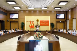 An overview of the sixth meeting of the NA Party Committee on October 9 (Photo: VNA)