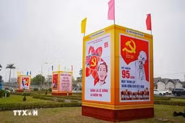 A poster marking the 95th founding anniversary of the Communist Party of Vietnam (February 3, 1930 – 2025) (Photo: VNA)