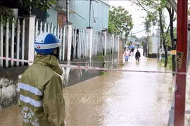 Prolonged heavy rain from the night of November 2 to the morning of November 3, 2025, caused severe flooding across several areas of Da Nang city, leading to traffic congestion and difficult travel conditions in certain places. (Photo: VNA)