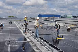 Ca Mau companies and households use rooftop solar to cut expenses. (Photo: VNA)