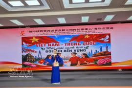 Do Ngoc Linh, Secretary of the Phu Thuong ward youth union in Hanoi, shares her views on the friendship between Vietnam and China. (Photo: VNA)