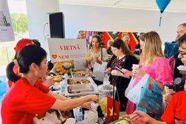 The Vietnamese booth at the 2025 International Food and Culture Bazaar. (Photo: The Courtesy of the Vietnamese Embassy in Brazil)