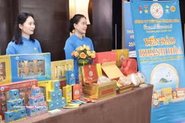 National Brand products are on display at the Vietnam National Brand International Forum. (Photo: VNA)