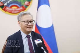 Lao Deputy Prime Minister and Foreign Minister Thongsavan Phomvihane (Photo: VNA)