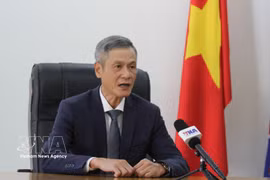 Vietnamese Ambassador to Cambodia Nguyen Minh Vu grants an interview to the Vietnam News Agency ahead of Prime Minister Le Minh Hung’s official visit to Cambodia. (Photo: VNA)