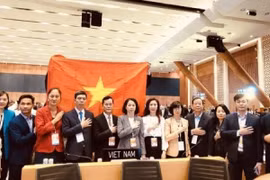 The Vietnamese delegation attends the 46th session of the World Heritage Committee in July 2024. (Photo: VNA)