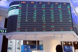 An investor monitors stock market movements. (File photo by VNA)