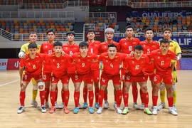 The Vietnamese men’s futsal team. (Photo: VNA)