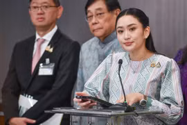 Thailand Prime Minister Paetongtarn Shinawatra holds a press conference after the cabinet meeting on March 13. (Photo: Government House) 