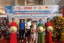 Russian tourists arrive at Phu Quoc island in southern An Giang province. (Photo published by VNA)