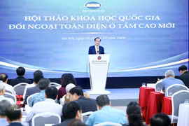Minister of Foreign Affairs Le Hoai Trung speaks at the conference. (Photo: VNA)