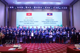 Delegates at the Vietnam-Laos agricultural investment promotion conference. (Photo: VNA)