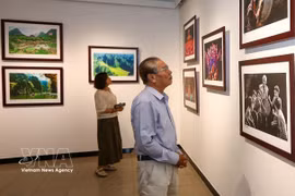 Visitors view the exhibition (Photo: VNA)