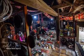 Mo Muong is a national intangible cultural heritage closely associated with the spiritual life of the Muong ethnic minority community (Photo: VNA)