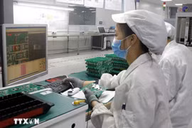 At a semiconductor factory. (Photo: VNA)